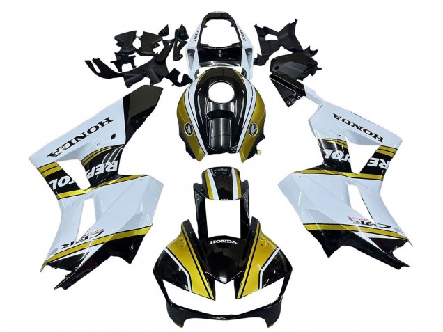 Weiß Gold Glänzendes Schwarz Repsol 2013-2026 Honda CBR600RR Motorrad Verkleidung