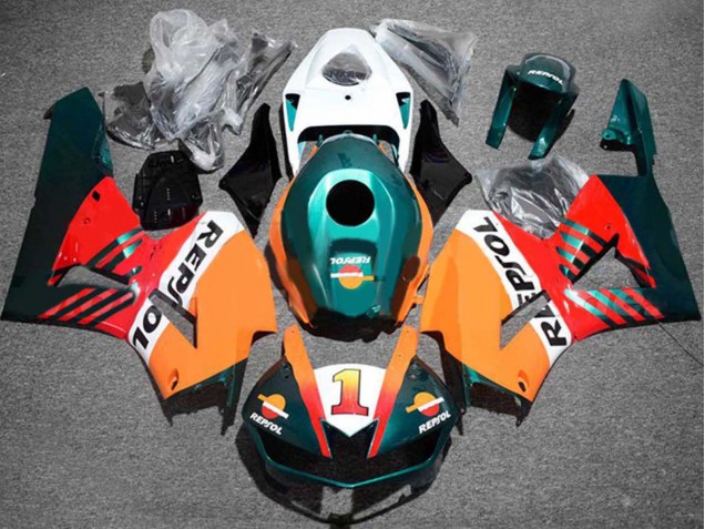 Orange Weiß Rot Glänzendes Schwarz Dunkel Grün Repsol 1 2013-2026 Honda CBR600RR Motorrad Verkleidung