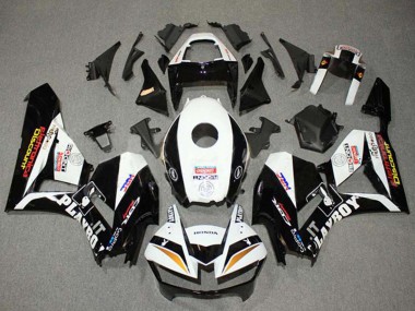 Honda CBR600RR Motorrad Verkleidung 2013-2023 - Weiss Gold Glanzendes Schwarz HRC