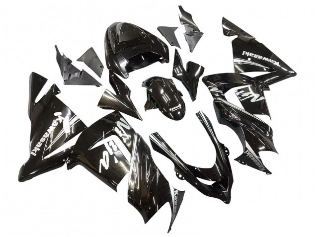 Kawasaki ZX10R Motorrad Verkleidung 2004-2005 - Glanzendes Schwarz Ninja