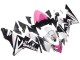 Kawasaki ZX10R Motorrad Verkleidung 2004-2005 - Schwarz Rosa Weiss Playboy Motul