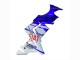 Kawasaki ZX10R Motorrad Verkleidung 2004-2005 - Glanzendes Blau Weiss Fiat Motul