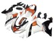 Kawasaki ZX10R Motorrad Verkleidung 2006-2007 - Weiss Orange Schwarz