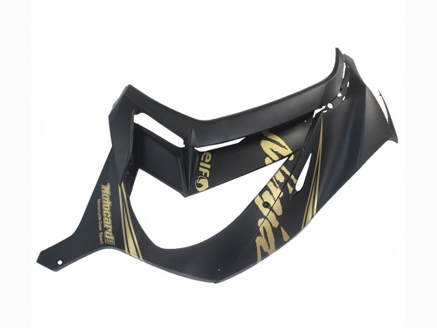 Kawasaki ZX10R Motorrad Verkleidung 2011-2015 - Matt Schwarz Gold Schnee Elf