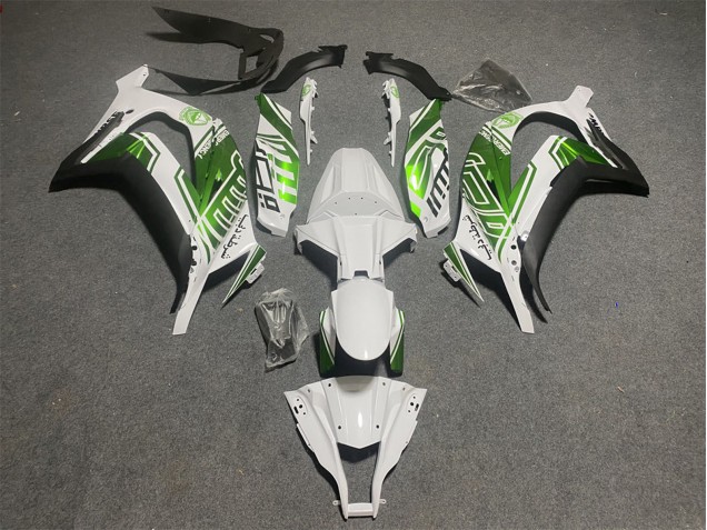Kawasaki ZX10R Motorrad Verkleidung 2011-2015 - Weiss Grun Matt Schwarz