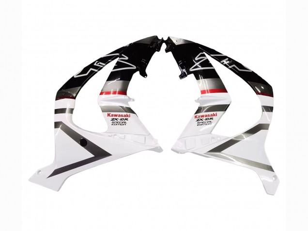 Kawasaki ZX10R Motorrad Verkleidung 2011-2015 - Weiss Glanzendes Schwarz Matt Schwarz Rot