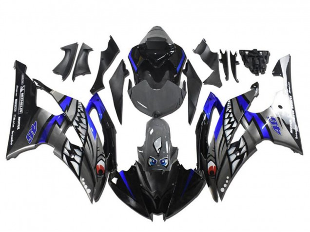 Blau Silber Grau Hai 2008-2016 Yamaha YZF R6 Motorrad Verkleidung