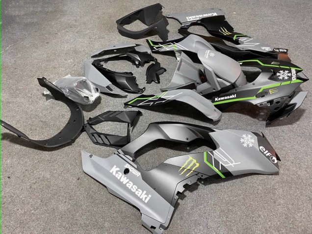 Kawasaki ZX10R Motorrad Verkleidung 2021-2025 - Grau Matt Schwarz Grun Weiss Elf Schnee Monster