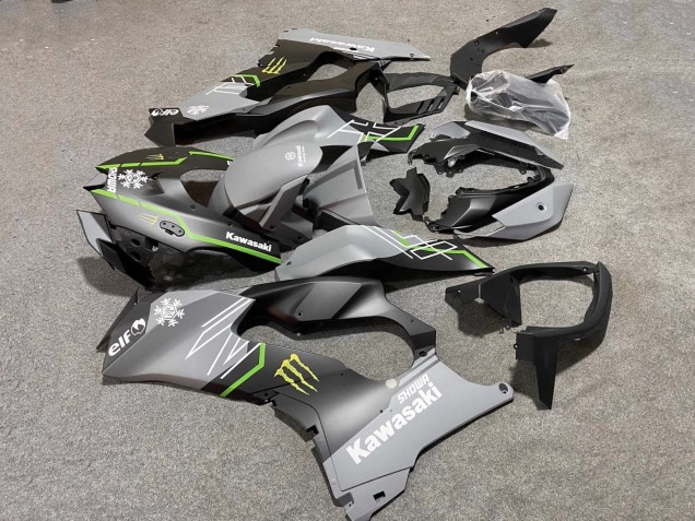 Kawasaki ZX10R Motorrad Verkleidung 2021-2025 - Grau Matt Schwarz Grun Weiss Elf Schnee Monster