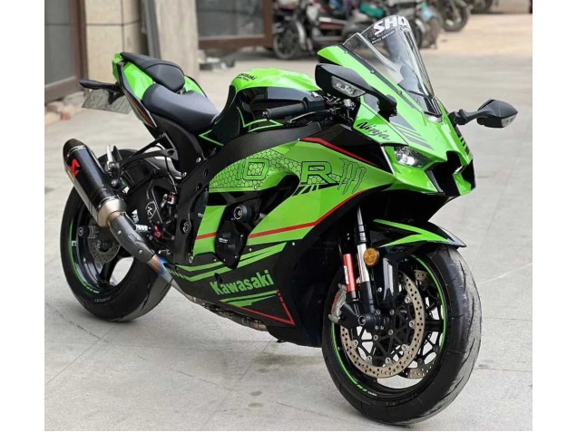Kawasaki ZX10R Motorrad Verkleidung 2021-2025 - Grun Glanzendes Schwarz