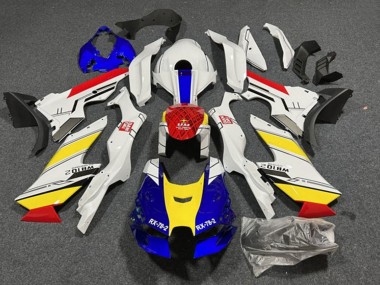 Kawasaki ZX10R Motorrad Verkleidung 2021-2025 - Weiss Blau Rot Gelb