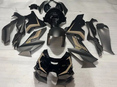 Kawasaki ZX10R Motorrad Verkleidung 2021-2025 - Matt Schwarz Glanzendes Schwarz Braun