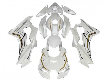 Kawasaki ZX10R Motorrad Verkleidung 2021-2025 - Weiss Gold