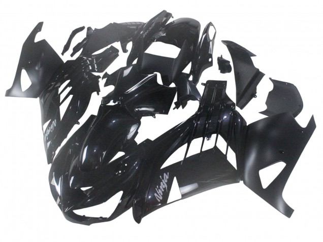 Kawasaki ZX14R ZZR1400 Motorrad Verkleidung 2012-2024 - Glanzendes Schwarz Matt Schwarz Weiss Ninja