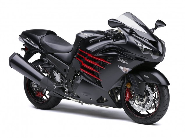 Kawasaki ZX14R ZZR1400 Motorrad Verkleidung 2012-2024 - Matt Schwarz Rot Weiss Ninja