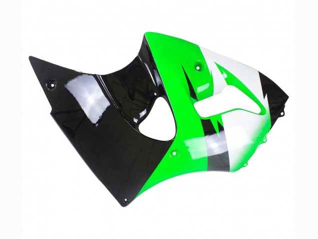 Kawasaki ZX6R Motorrad Verkleidung 1998-1999 - Grun Weiss Glanzendes Schwarz
