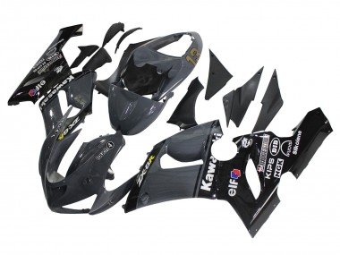 Kawasaki ZX6R Motorrad Verkleidung 2005-2006 - Dunkel Grau Schwarz