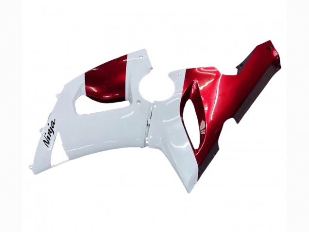 Kawasaki ZX6R Motorrad Verkleidung 2005-2006 - Weiss Rot