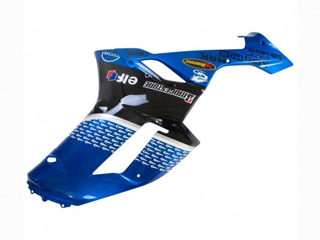 Schwarz Blauer Elf 2007-2008 Kawasaki ZX6R Motorrad Verkleidung