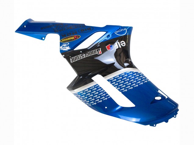 Schwarz Blauer Elf 2007-2008 Kawasaki ZX6R Motorrad Verkleidung
