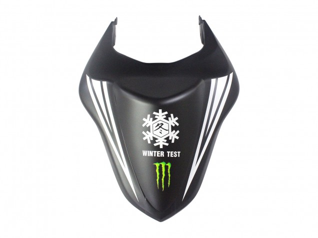 Kawasaki ZX6R Motorrad Verkleidung 2007-2008 - Schwarz Weiss Rot mit weissem Schnee Aufkleber Ninja Elf
