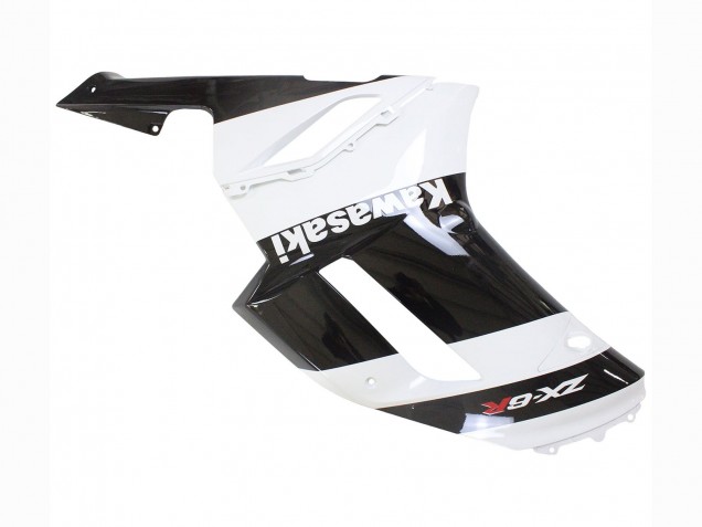 Weiß Schwarz 2007-2008 Kawasaki ZX6R Motorrad Verkleidung