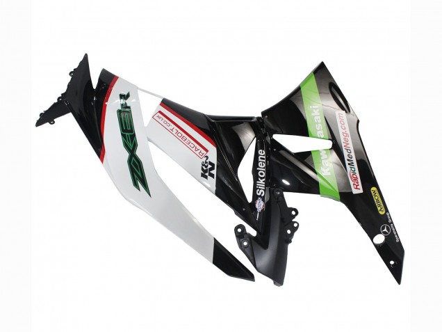 Kawasaki ZX6R Motorrad Verkleidung 2009-2012 - Weiss Rot Schwarz Grun