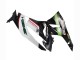 Kawasaki ZX6R Motorrad Verkleidung 2009-2012 - Weiss Rot Schwarz Grun