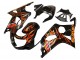 Suzuki GSXR1000 Motorrad Verkleidung 2000-2002 - Glanzendes Schwarz Orange Flamme