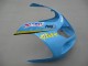 Suzuki GSXR1000 Motorrad Verkleidung 2000-2002 - Hellblau Gelb Schwarz Motul Rizla