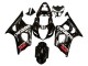 Suzuki GSXR 1000 Motorrad Verkleidung 2003-2004 - Glanzendes Schwarz Weiss Rot Aufkleber