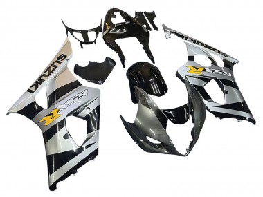 Suzuki GSXR 1000 Motorrad Verkleidung 2003-2004 - Glanzendes Schwarz Silber Grau Gelb