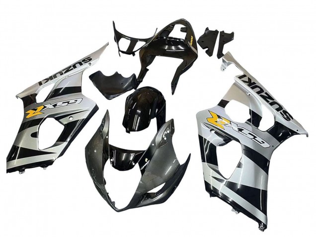 Suzuki GSXR 1000 Motorrad Verkleidung 2003-2004 - Glanzendes Schwarz Silber Grau Gelb
