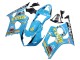 Suzuki GSXR 1000 Motorrad Verkleidung 2003-2004 - Hellblau Gelb Schwarz Rizla Motul