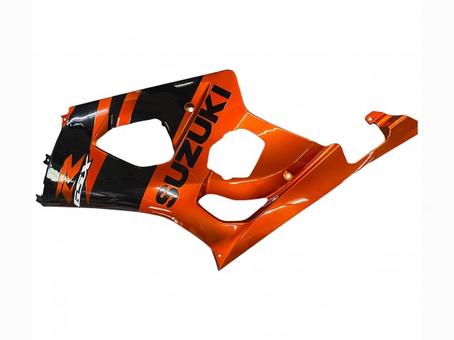 Suzuki GSXR 1000 Motorrad Verkleidung 2003-2004 - Burnt Orange Glanzendes Schwarz