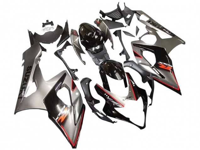 Suzuki GSXR 1000 Motorrad Verkleidung 2005-2006 - Silber Schwarz Rot