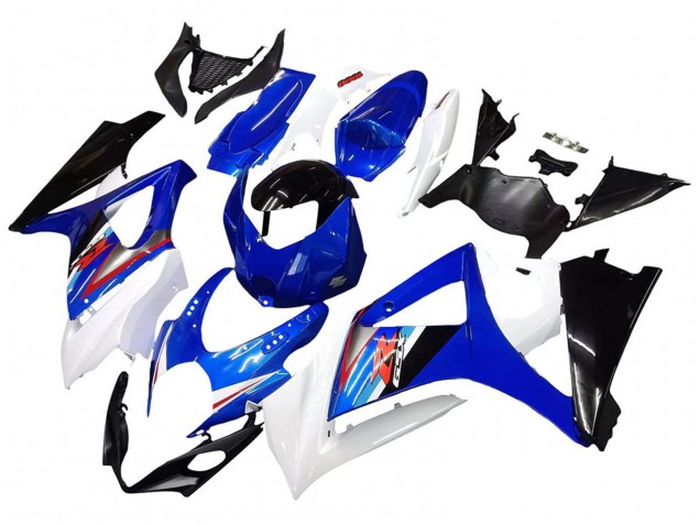 Suzuki GSXR 1000 Motorrad Verkleidung 2007-2008 - Weiss Blau Schwarz Rot