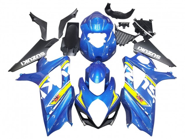 Suzuki GSXR 1000 Motorrad Verkleidung 2007-2008 - Blau Gelb Schwarz