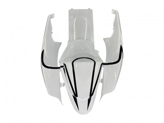 Suzuki GSXR 1000 Motorrad Verkleidung 2007-2008 - Weiss Schwarz Alstare Corona Motul