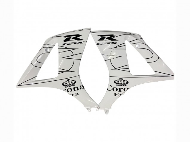 Suzuki GSXR 1000 Motorrad Verkleidung 2007-2008 - Weiss Schwarz Alstare Corona Motul