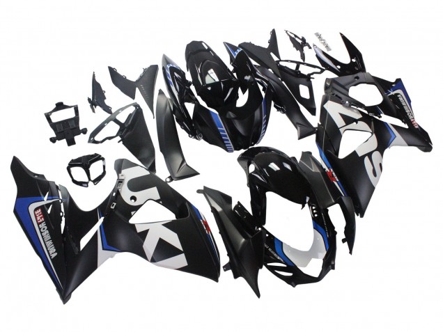 Suzuki GSXR 1000 Motorrad Verkleidung 2009-2016 - Matt Schwarz Weiss Blau