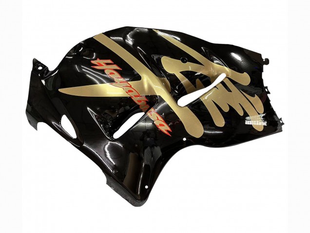 Suzuki GSXR 1300 Hayabusa Motorrad Verkleidung 1996-2007 - Glanzendes Schwarz Gold Hayabusa