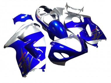 Suzuki GSXR 1300 Hayabusa Motorrad Verkleidung 1996-2007 - Blau Silber Hayabusa