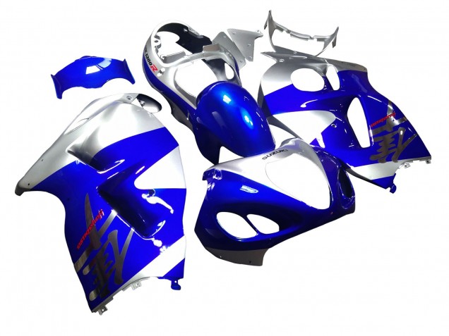 Suzuki GSXR 1300 Hayabusa Motorrad Verkleidung 1996-2007 - Blau Silber Hayabusa