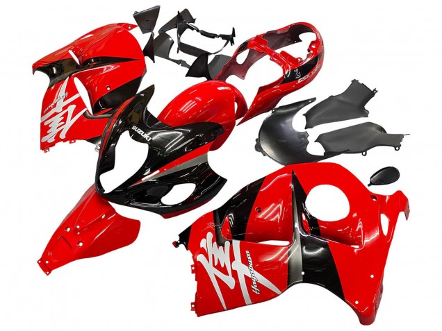Suzuki GSXR 1300 Hayabusa Motorrad Verkleidung 1996-2007 - Rot Schwarz Hayabusa
