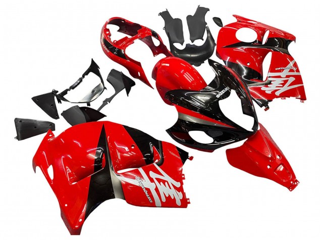 Suzuki GSXR 1300 Hayabusa Motorrad Verkleidung 1996-2007 - Rot Schwarz Hayabusa