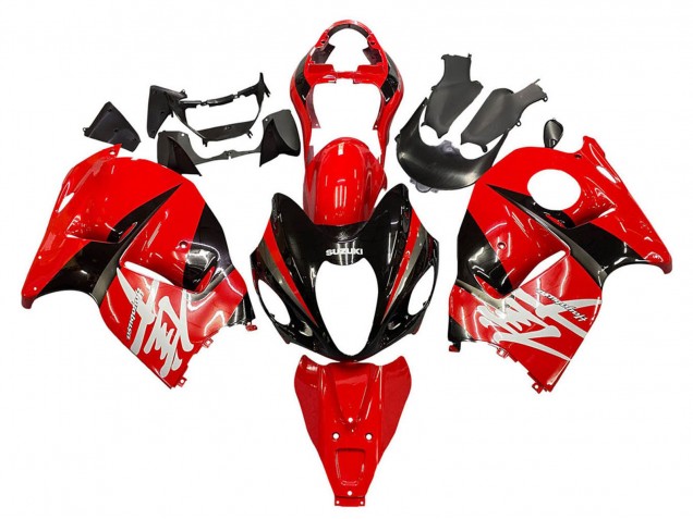 Suzuki GSXR 1300 Hayabusa Motorrad Verkleidung 1996-2007 - Rot Schwarz Hayabusa