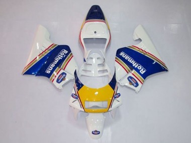 Weiß Blau Gelb Gold Rothmans 1994-1996 Honda NSR250R MC28 P4 Motorrad Verkleidung