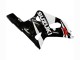 Suzuki GSXR 600 / GSXR 750 Motorrad Verkleidung 2001-2003 - Weiss Glanzendes Schwarz Rot
