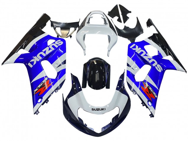 Suzuki GSXR 600 / GSXR 750 Motorrad Verkleidung 2001-2003 - Blau Weiss Glanzendes Schwarz Rot